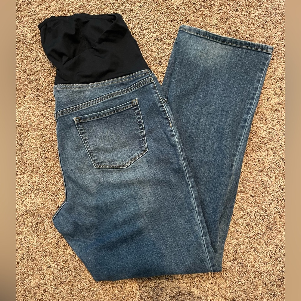 Bootcut full front panel maternity jeans 16